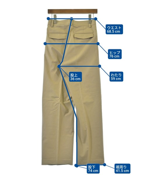 MUSE de Deuxieme Classe（ミューズドゥドゥーズィーエムクラス）スラックス ベージュ サイズ:36(S位) レディース/2200631344087