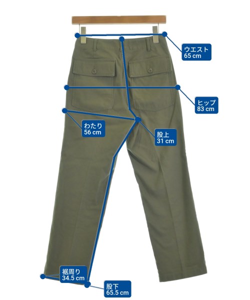 MUSE de Deuxieme Classe（ミューズドゥドゥーズィーエムクラス）チノパン カーキ サイズ:34(XS位) レディース/2200631888031