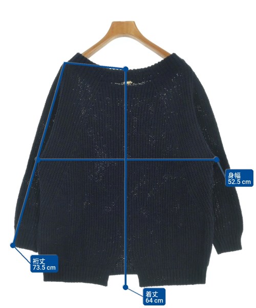MUSE de Deuxieme Classe（ミューズドゥドゥーズィーエムクラス）ニット・セーター 紺 サイズ:-(M位) レディース/2200628213532