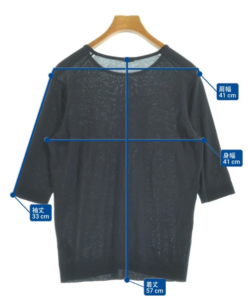 MUSE de Deuxieme Classe（ミューズドゥドゥーズィーエムクラス）ニット・セーター 紺 サイズ:38(M位) レディース/2200611315038