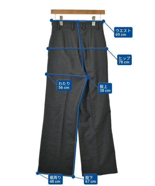 MUSE de Deuxieme Classe（ミューズドゥドゥーズィーエムクラス）スラックス グレー サイズ:36(S位) レディース/2200618184026