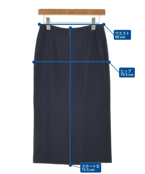 MUSE de Deuxieme Classe（ミューズドゥドゥーズィーエムクラス）ロング・マキシ丈スカート 紺 サイズ:36(S位) レディース/2200618982103