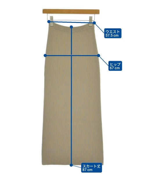 MUSE de Deuxieme Classe（ミューズドゥドゥーズィーエムクラス）ロング・マキシ丈スカート ベージュ サイズ:-(XS位) レディース/2200665395314