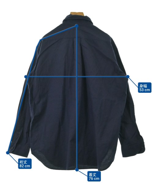 MUSE de Deuxieme Classe（ミューズドゥドゥーズィーエムクラス）カジュアルシャツ 紺 サイズ:F レディース/2200676152029