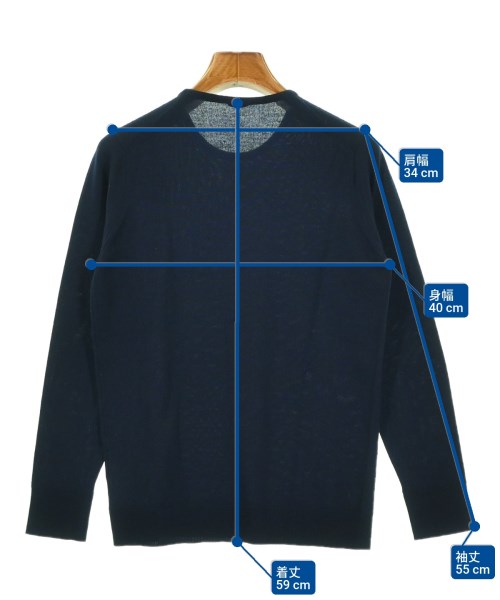 MUSE de Deuxieme Classe（ミューズドゥドゥーズィーエムクラス）ニット・セーター 紺 サイズ:36(S位) レディース/2200693884125