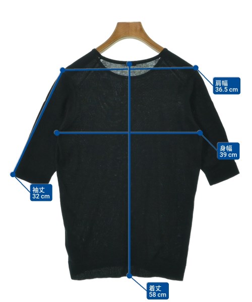 MUSE de Deuxieme Classe（ミューズドゥドゥーズィーエムクラス）ニット・セーター 黒 サイズ:36(S位) レディース/2200651010047