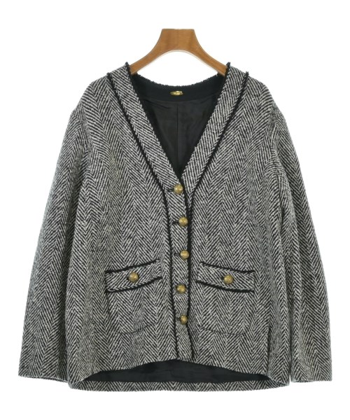 MUSE de Deuxieme Classe(ミューズドゥドゥーズィーエムクラス)ノーカラージャケット 黒 サイズ:F/2200658596018