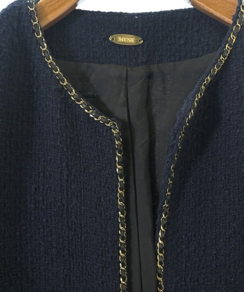 MUSE de Deuxieme Classe（ミューズドゥドゥーズィーエムクラス）ノーカラージャケット 紺 サイズ:F レディース/2200657233020