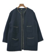 MUSE de Deuxieme Classe（ミューズドゥドゥーズィーエムクラス）ノーカラージャケット 紺 サイズ:F レディース/2200657233020