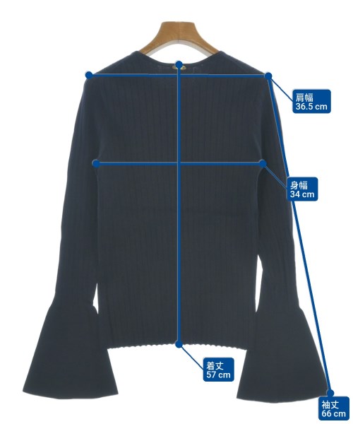 MUSE de Deuxieme Classe（ミューズドゥドゥーズィーエムクラス）ニット・セーター 紺 サイズ:-(M位) レディース/2200642630056