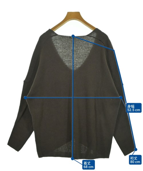 MUSE de Deuxieme Classe（ミューズドゥドゥーズィーエムクラス）ニット・セーター 茶 サイズ:-(M位) レディース/2200635420022