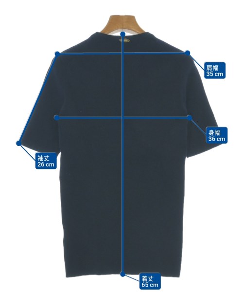 MUSE de Deuxieme Classe（ミューズドゥドゥーズィーエムクラス）ニット・セーター 紺 サイズ:-(M位) レディース/2200634991172