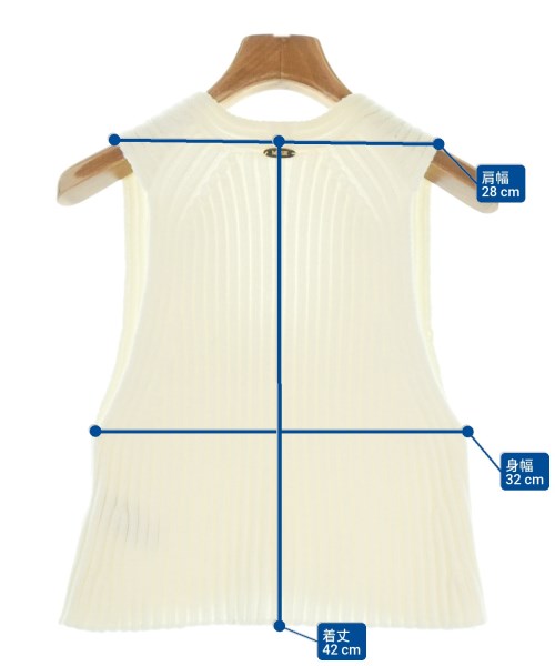 MUSE de Deuxieme Classe（ミューズドゥドゥーズィーエムクラス）ベスト/ノースリーブ 白 サイズ:F レディース/2200640353131