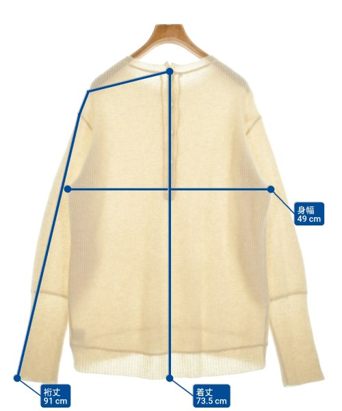 MUSE de Deuxieme Classe（ミューズドゥドゥーズィーエムクラス）ニット・セーター 白 サイズ:F レディース/2200654957127