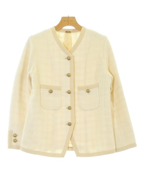 MUSE de Deuxieme Classe(ミューズドゥドゥーズィーエムクラス)ノーカラージャケット ベージュ サイズ:F/2200668220033