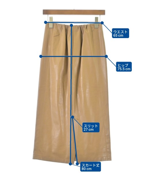 MUSE de Deuxieme Classe（ミューズドゥドゥーズィーエムクラス）ロング・マキシ丈スカート 茶 サイズ:F レディース/2200671161057