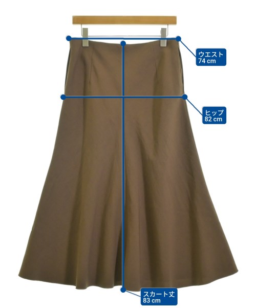 MUSE de Deuxieme Classe（ミューズドゥドゥーズィーエムクラス）ロング・マキシ丈スカート 茶 サイズ:38(M位) レディース/2200665037139