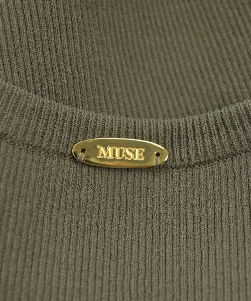 MUSE de Deuxieme Classe（ミューズドゥドゥーズィーエムクラス）ニット・セーター カーキ サイズ:-(XS位) レディース/2200687546053