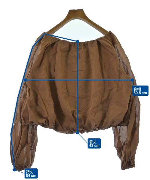 SALON adam et rope（サロンアダムエロペ）ブラウス 茶 サイズ:F レディース/2200617330073