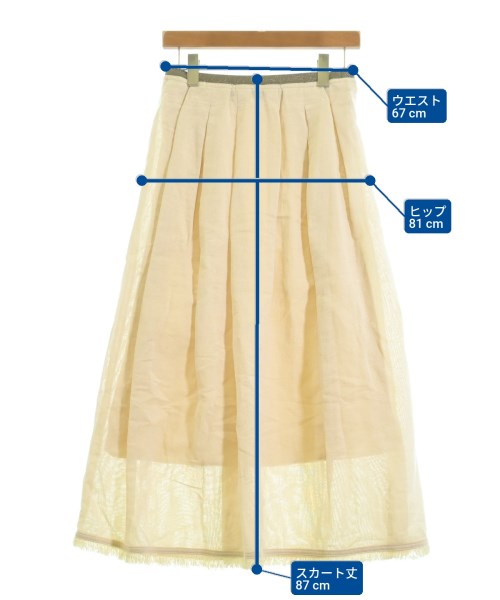 SALON adam et rope（サロンアダムエロペ）ロング・マキシ丈スカート ベージュ サイズ:F レディース/2200610422010