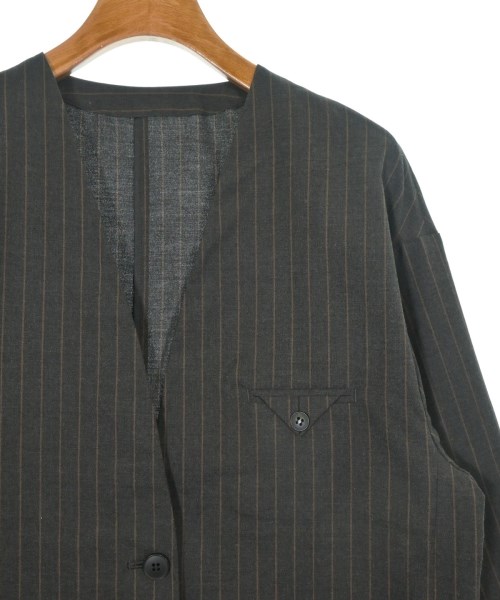 SALON adam et rope（サロンアダムエロペ）ノーカラージャケット グレー サイズ:S レディース/2200619188108