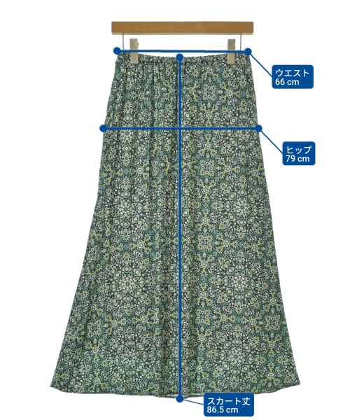 SALON adam et rope（サロンアダムエロペ）ロング・マキシ丈スカート 緑 サイズ:F レディース/2200638714609