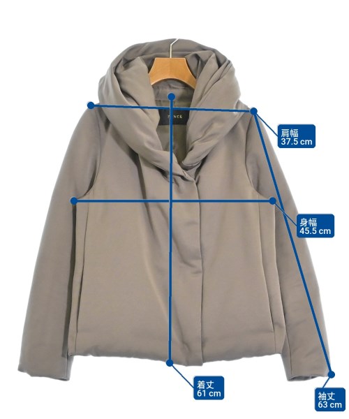 FONCE（フォンセ）ダウンジャケット/ダウンベスト 茶 サイズ:38(M位) レディース/2200631347088