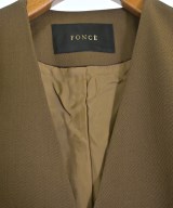 FONCE（フォンセ）ノーカラージャケット 茶 サイズ:36(S位) レディース/2200642869036
