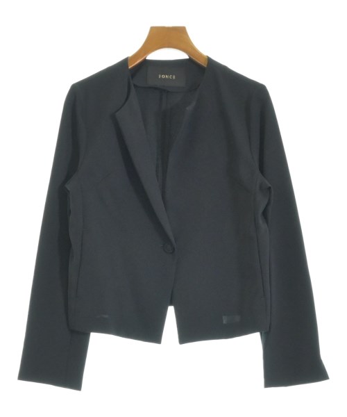 FONCE(フォンセ)ノーカラージャケット 紺 サイズ:36(S位)/2200658159039
