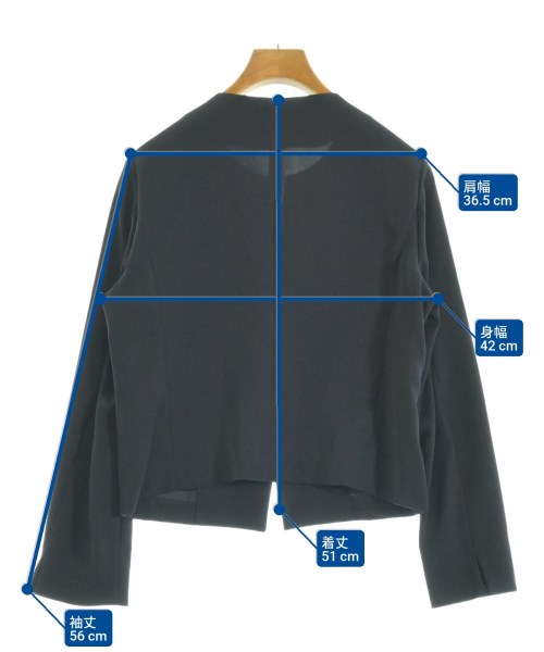 FONCE（フォンセ）ノーカラージャケット 紺 サイズ:36(S位) レディース/2200658159039