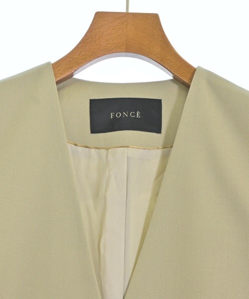 FONCE（フォンセ）ノーカラージャケット ベージュ サイズ:38(M位) レディース/2200663813025