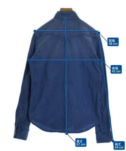 MAISON SCOTCH（メゾンスコッチ）カジュアルシャツ 青 サイズ:1(S位) レディース/2200727145062