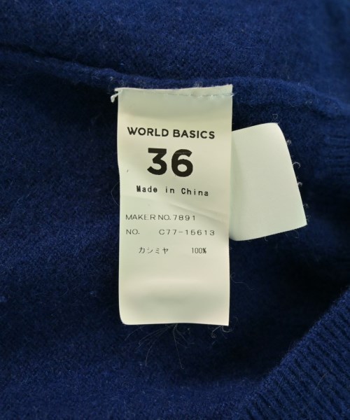 WORLD BASICS（ワールドベーシックス）ニット・セーター 青 サイズ:36(S位) レディース/2200647894040