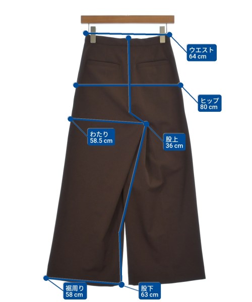 MURRAL（ミューラル）スラックス 茶 サイズ:36(S位) レディース/2200617766025