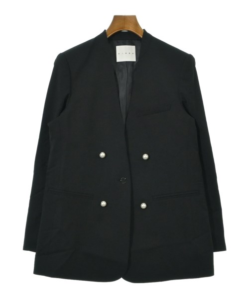 CINOH(チノ)ノーカラージャケット 黒 サイズ:40(M位)/2200644747875