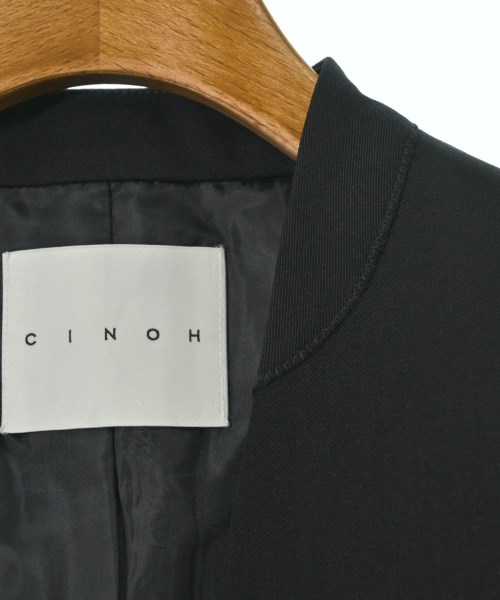 CINOH（チノ）ノーカラージャケット 黒 サイズ:40(M位) レディース/2200644747875