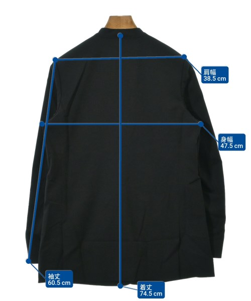 CINOH（チノ）ノーカラージャケット 黒 サイズ:40(M位) レディース/2200644747875