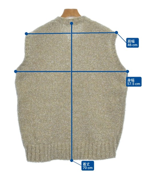 CINOH（チノ）ベスト/ノースリーブ ゴールド サイズ:F レディース/2200616896051