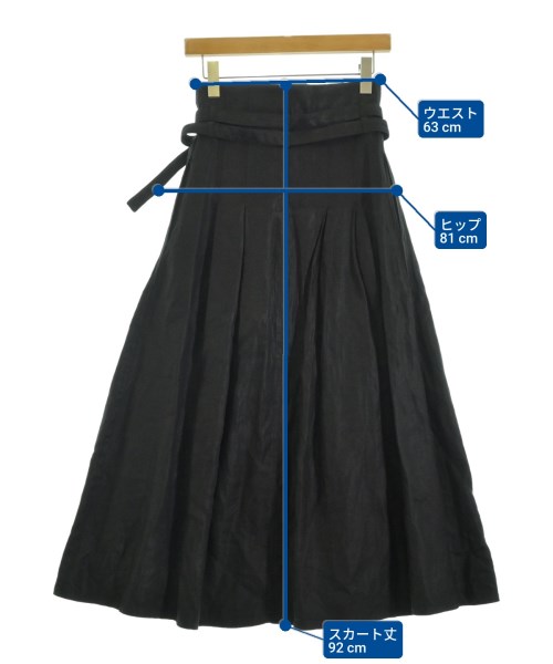 CINOH（チノ）ロング・マキシ丈スカート 黒 サイズ:36(S位) レディース/2200671268053