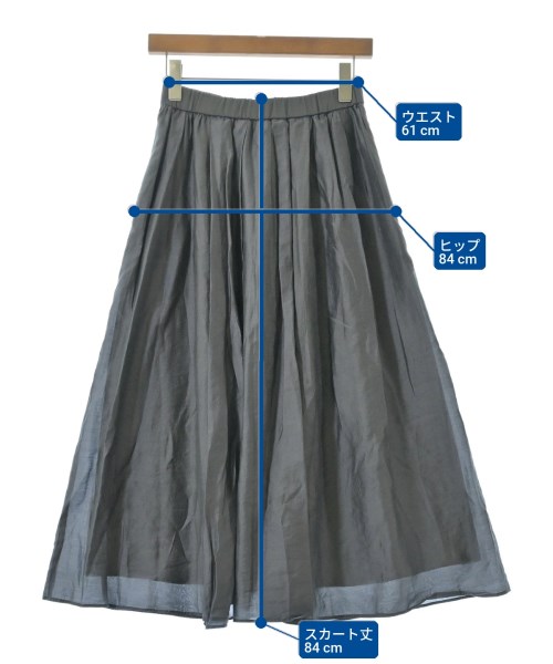 自由区（ジユウク）ロング・マキシ丈スカート グレー サイズ:38(M位) レディース/2200633299149