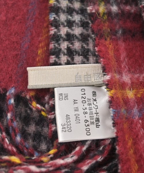 自由区（ジユウク）マフラー 赤 サイズ:- レディース/2200627465062