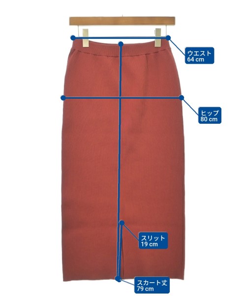 自由区（ジユウク）ロング・マキシ丈スカート 赤 サイズ:38(M位) レディース/2200604450029