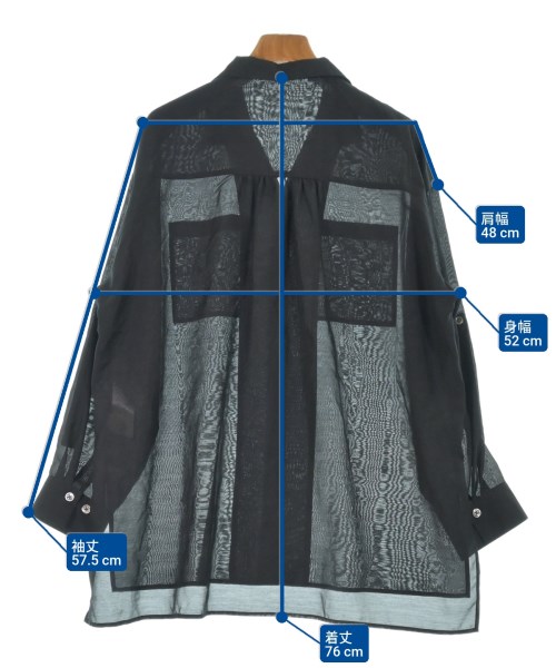 自由区（ジユウク）カジュアルシャツ 黒 サイズ:38(M位) レディース/2200616732281