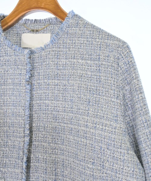 自由区（ジユウク）ノーカラージャケット 青 サイズ:38(M位) レディース/2200672942044