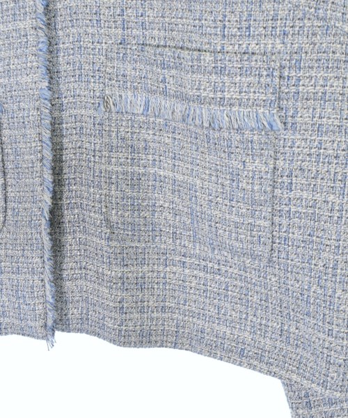 自由区（ジユウク）ノーカラージャケット 青 サイズ:38(M位) レディース/2200672942044