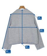 自由区（ジユウク）ノーカラージャケット 青 サイズ:38(M位) レディース/2200672942044