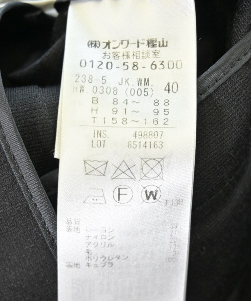 自由区（ジユウク）テーラードジャケット 黒 サイズ:40(M位) レディース/2200699577045