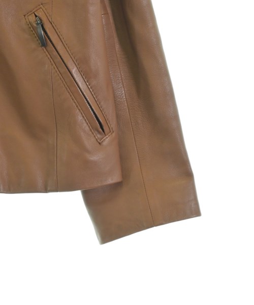 自由区（ジユウク）ライダース 茶 サイズ:32(XXS位) レディース/2200649651030