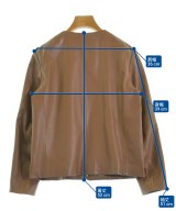 自由区（ジユウク）ライダース 茶 サイズ:32(XXS位) レディース/2200649651030