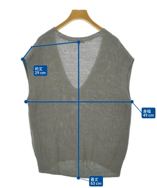 自由区（ジユウク）ベスト グレー サイズ:38(M位) レディース/2200650610255